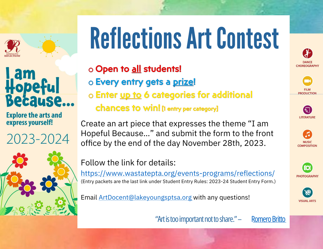 Reflections Entries Due November 28th